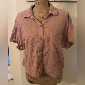 Pink Aeropostale Button up, size XL
